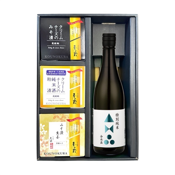 金水晶　特別純米　家飲みセット[化粧箱入り]